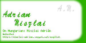 adrian miszlai business card